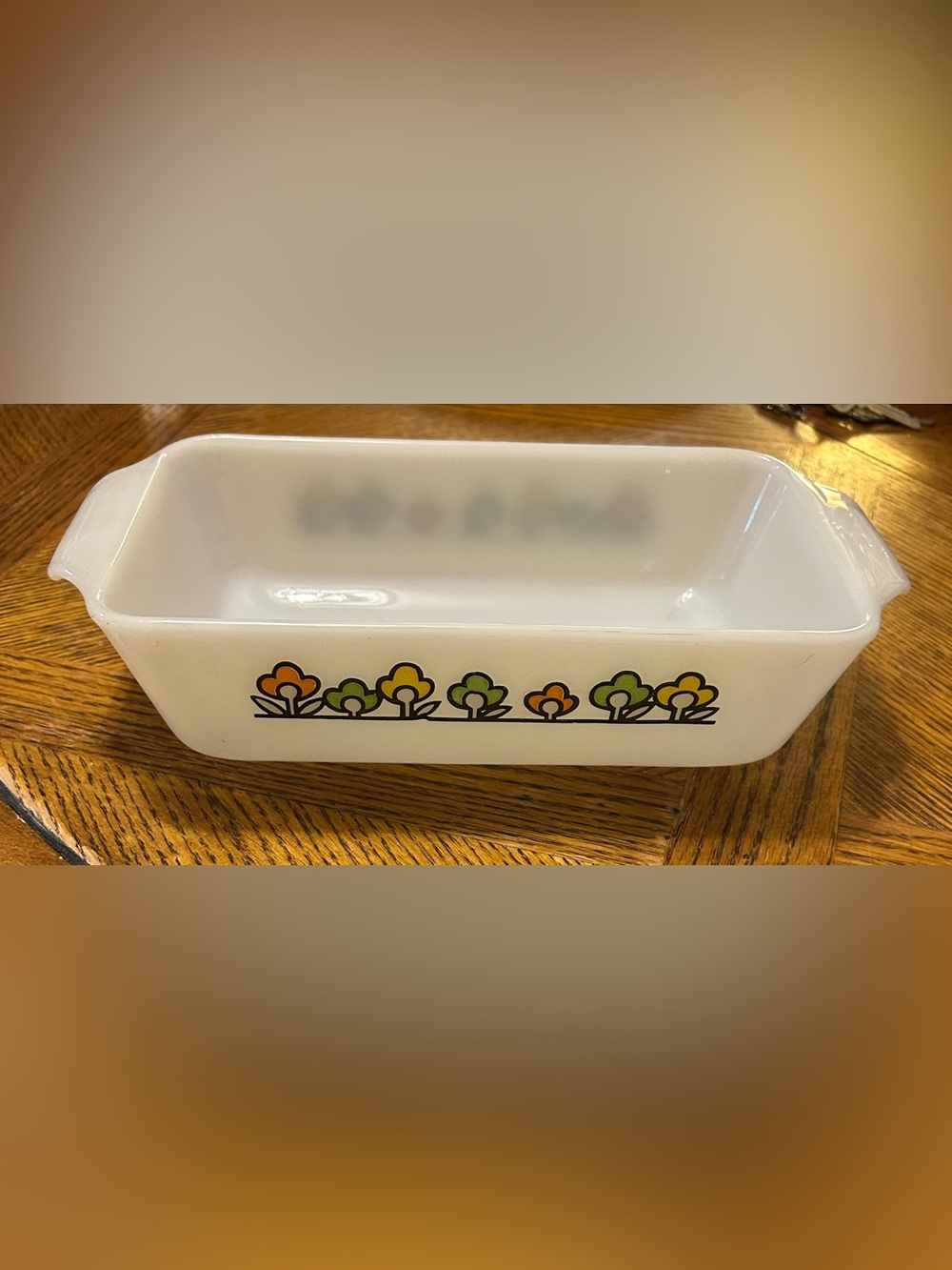 Vintage:  Summer Field Flowers Anchor Hocking Fire King USA 1 1/2 Qt  Casserole